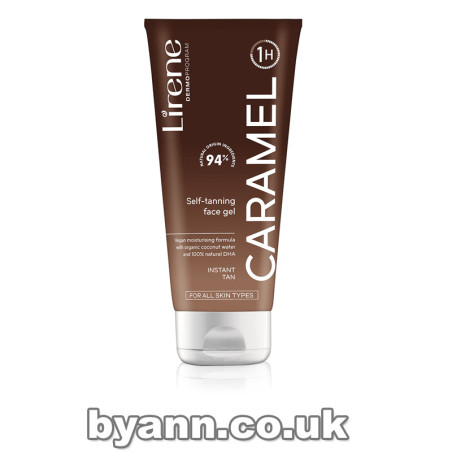 Lirene PERFECT TAN Self-tanning face gel with organic coconut water CARAMEL 75 ml