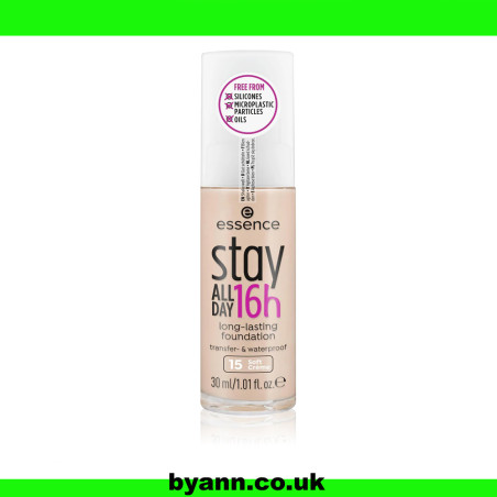 Essence Stay ALL DAY 16h waterproof foundation  15 Soft Creme 30 ml