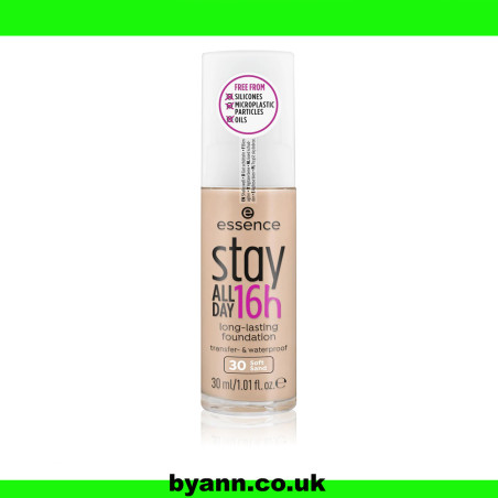 Essence Stay ALL DAY 16h waterproof foundation  30 Soft Sand 30 ml
