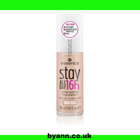 Essence Stay ALL DAY 16h waterproof foundation  20 Soft Nude 30 ml